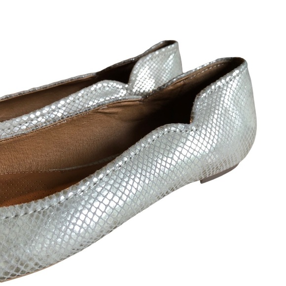 Corso Como Ballet Flat Leather Callie Silver Metallic Size 9 - Picture 11 of 16